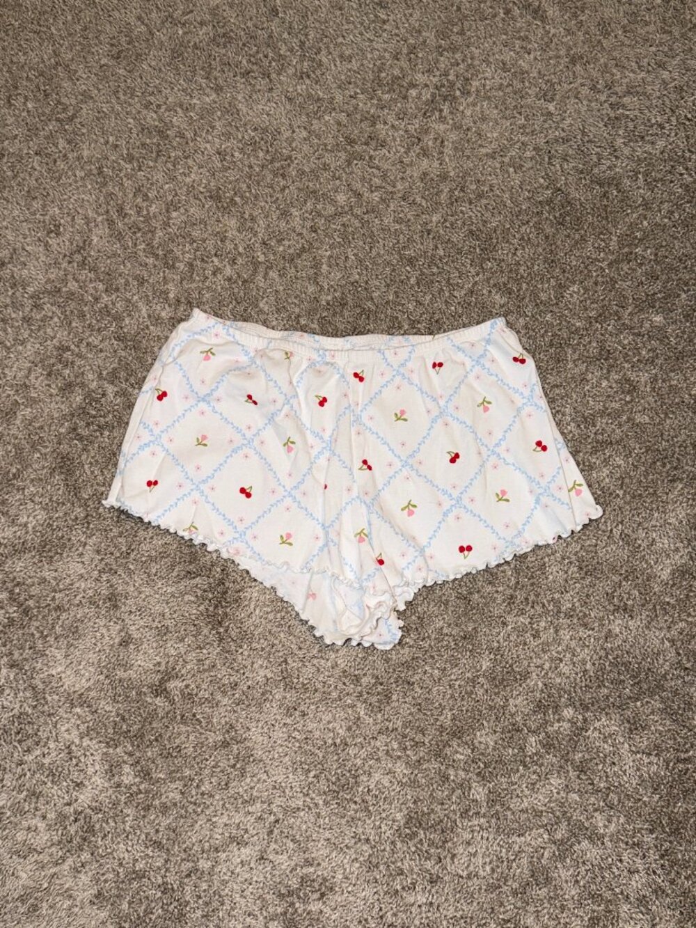 Wild Fable Fruit & Flower White Sleep Shorts - Size Medium